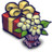 Present Box and Flowers